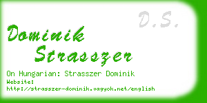 dominik strasszer business card